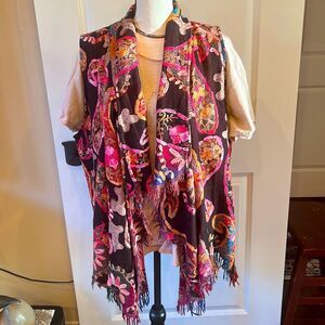 ANU 100% Wool Embroidered Vest